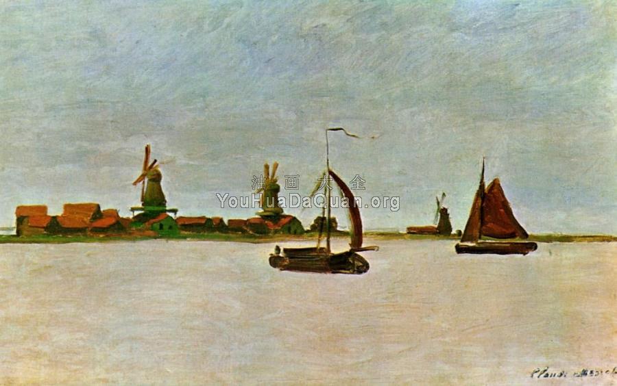 The Voorzaan - 克劳德·莫奈